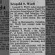 Obituario Leopold Wolff Senior